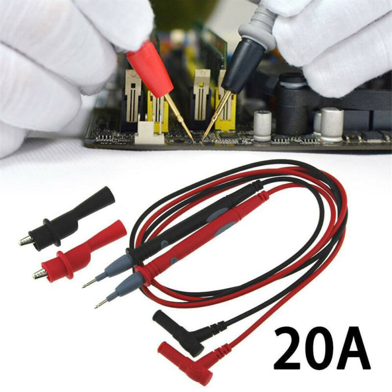Silicone Digital Multimeter Multi Meter Test Lead Probe Wire Pen Cable 20a Hot