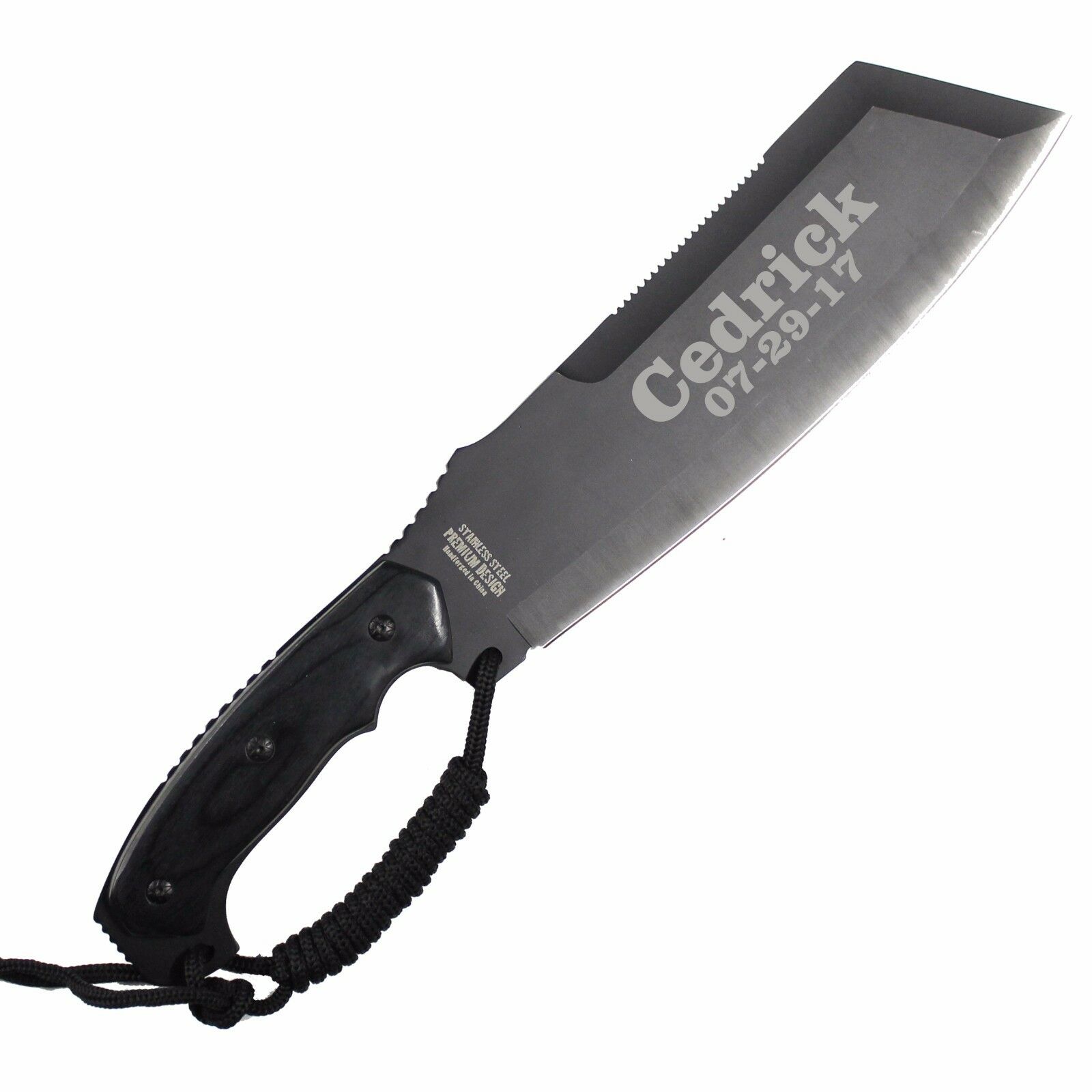 Custom Engraved Machete With Rope - Outdoor Gift, Zombie Gifts