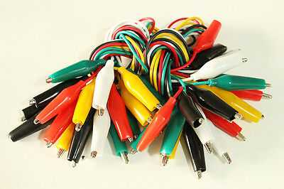 20pcs 19” Test Leads Set Jumper Wire With Alligator Clips *us Free Shipping*