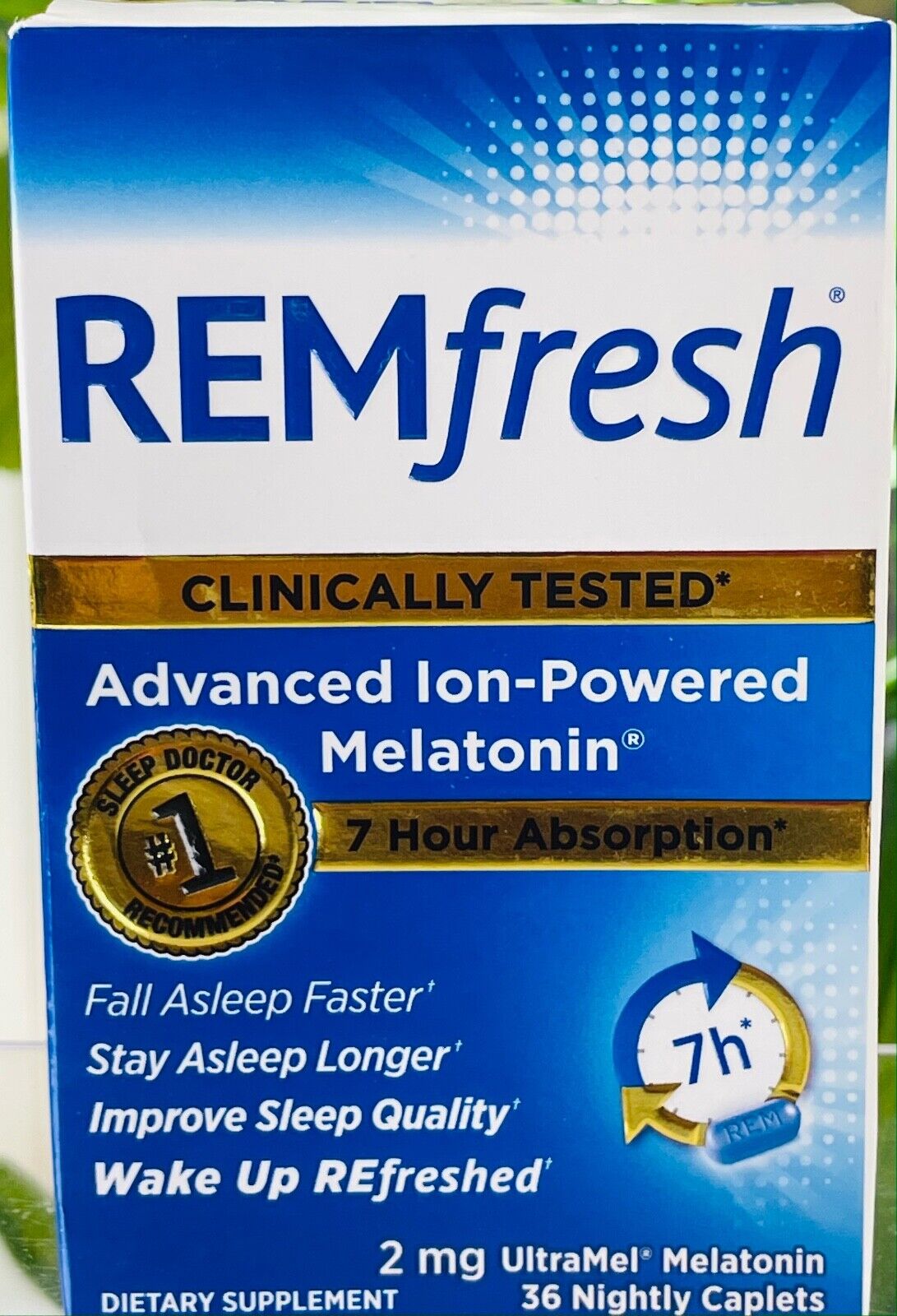 Remfresh Advanced Ion-powered Melatonin Sleep Formulation 36 Caplets, Exp 01/23