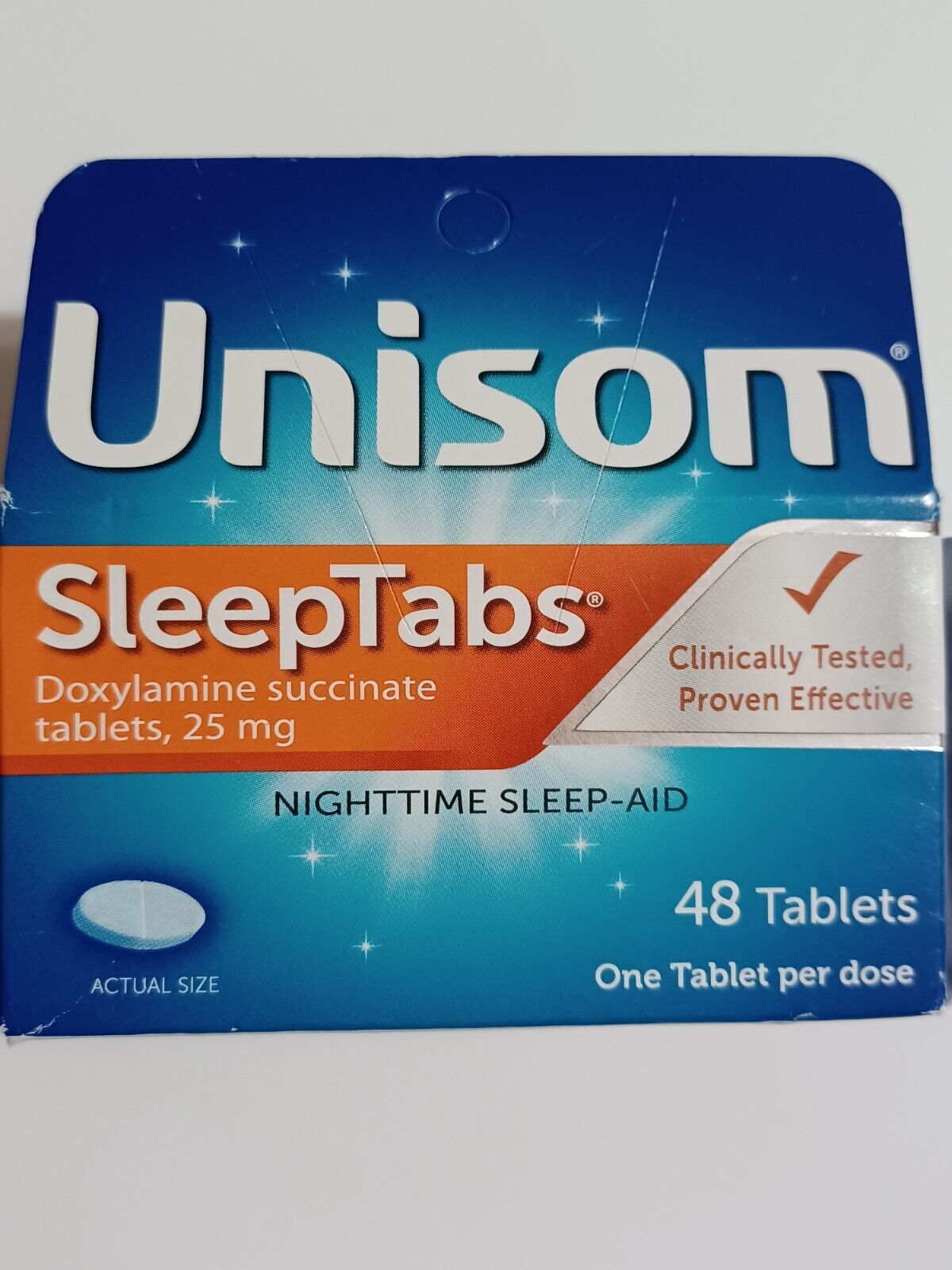 Unisom Sleeptabs Nighttime Sleep Aid 48 Tablets, Exp 6/2023