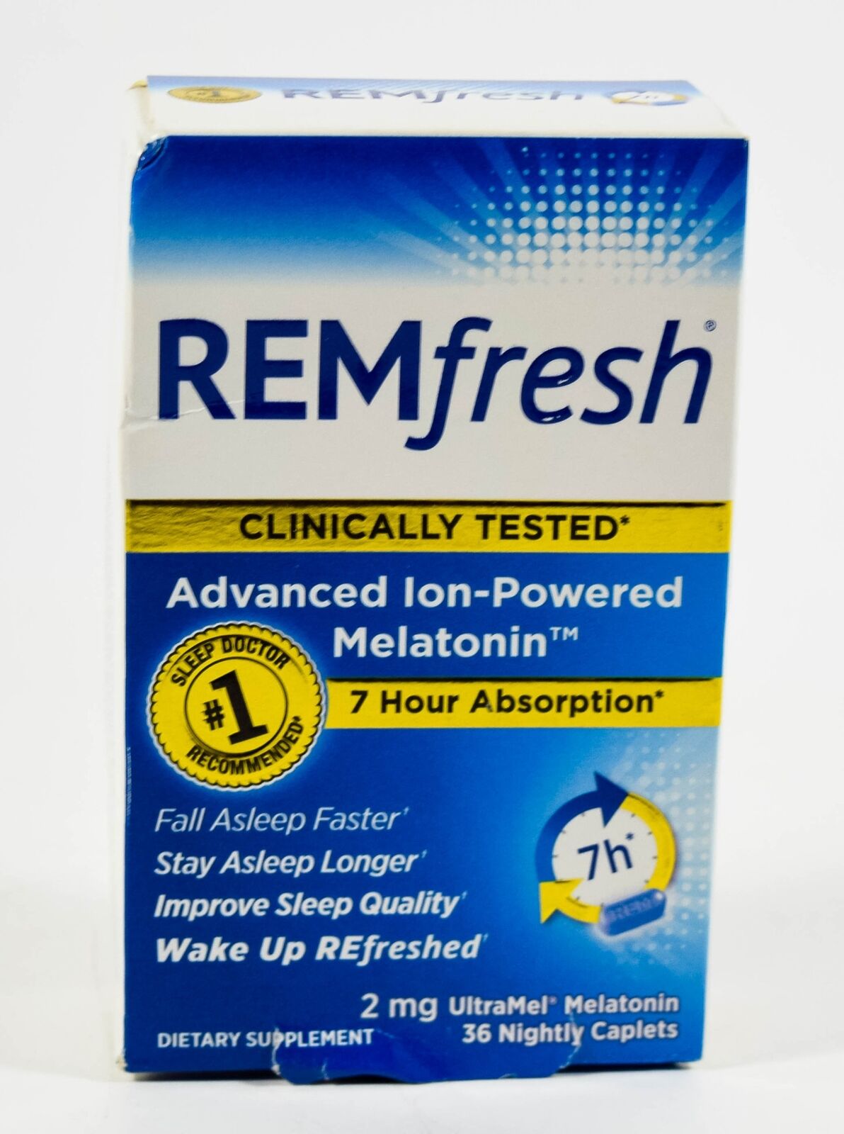 Remfresh Advanced Sleep Formulation 2mg Ultramel Melatonin 36 Caplet Nib 05/2024
