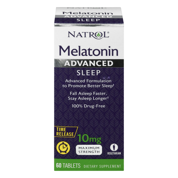 Melatonin, Advanced Sleep, Time Release, 10 Mg, 60 Tablets Melatonin Sleep